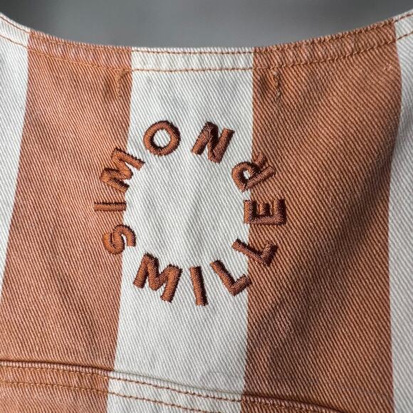 Simon Miller Denim Stripe Sahara Mini Dress Size XL - Picture 5 of 12